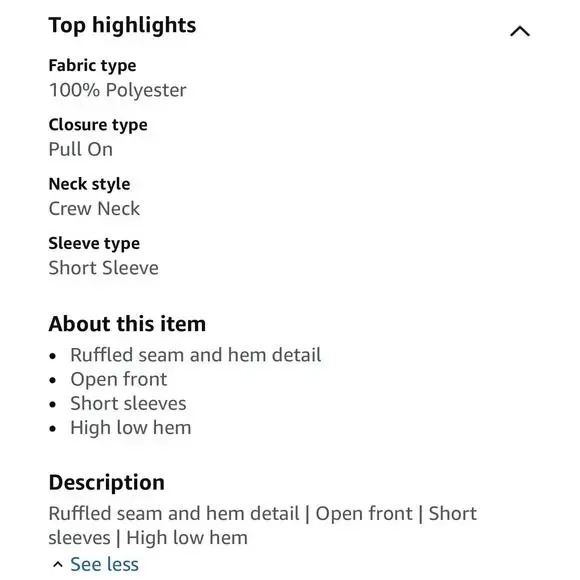 Canvas Washed Denim Ruffle Open Cardigan Size L boho western - Picture 8 of 8